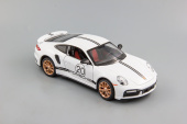 Porsche 911 Turbo S, белый, 200х90 мм.