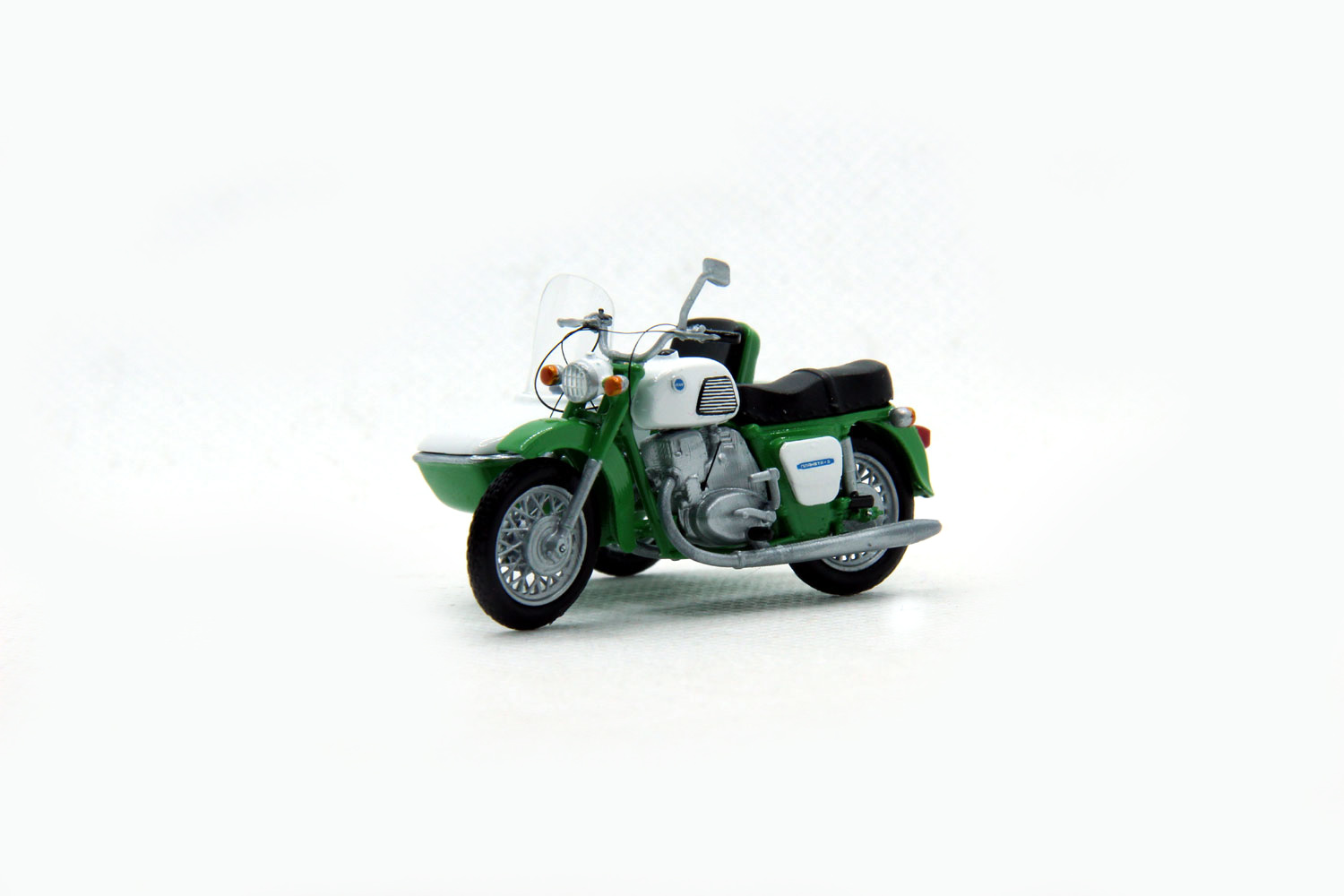 Планета-3 c коляской, мотоцикл бело-зеленый
