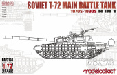 Сборная модель Танк Soviet T-72 Main battle tank 1970s-1990s N in 1
