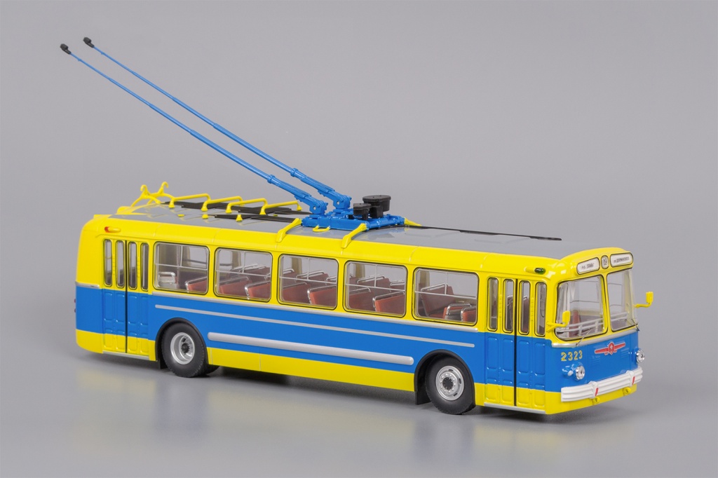 Модель троллейбуса 5 Музейный (жёлтый/синий)
