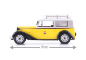 Tatra 57B "PTT", yellow-white, Czech Republic, 1947