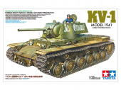 Сборная модель Советский тяжелый танк КВ-1. Ранняя версия, с одной фигурой.
