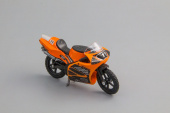 Игрушка спортивный мотоцикл №11,оранжевый, 9 см, 1:24