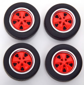 Porsche rims and tyres set Clubsport (red)