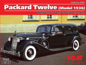 Советский персональный автомобиль Packard Twelve (1936г) с фигурами лидеров (4 шт)