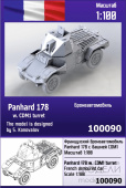 Сборная модель Французский бронеавтомобиль Panhard 178 с башней CDM1