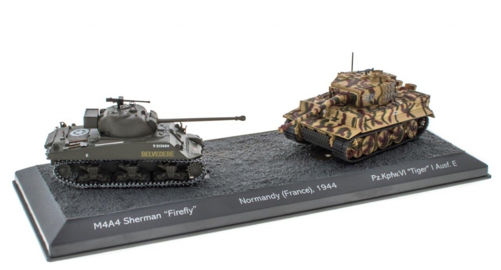 набор M4A4 "Sherman Firefly" и Pz.Kpfw. VI "Tiger" I Ausf. E Нормандия Франция 1944