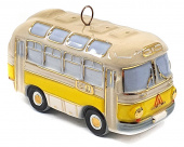 Елочная игрушка Автобус ЛАЗ с желтой полосой