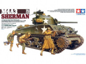 Сборная модель Амер. танк M4A3 Sherman с 75-мм пушкой и 4 ф.