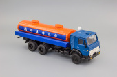 Камский грузовик 53212 цистерна Молоко (синий/оранжевая бочка на синей платформе)