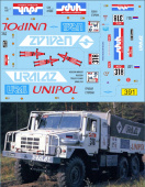 Декаль Уральский грузовик 43223С №318 ралли Париж Пекин 1992