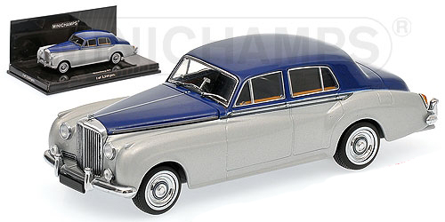 1960 BENTLEY S2 SILVER/BLUE 1/18 DIECAST MODEL CAR BY MINICHAMPS 100139954