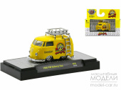 VOLKSWAGEN Delivery Van with Roof Rack and Ladder Bright Yellow 1960