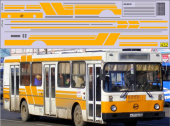 Декаль Полосы для Ликинский автобус 5256 (оранжевый)