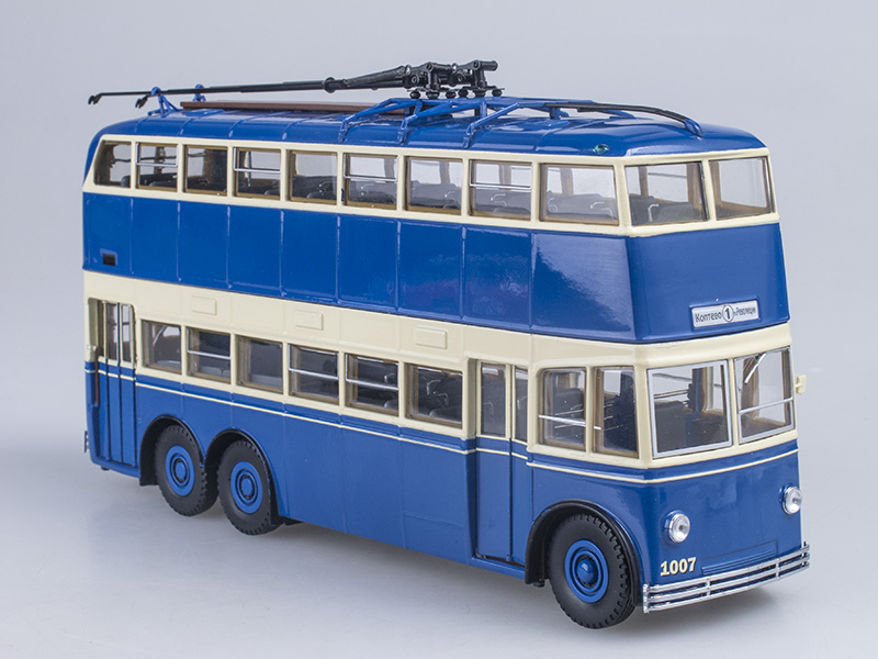 ЯТБ-3 Городской троллейбус 2-х дверный (1938-1939), синий / кремовый