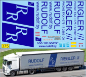 Декаль Транспортная компания Rudolf Riegler 3 (синий)