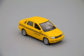 Lada Kalina, такси, желтый