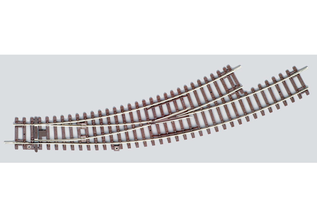 Left Curved Switch BWL, R2/R3 (HO-Scale)