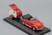 VOLKSWAGEN Beetle Cabrio с каплевидным прицепом, красный