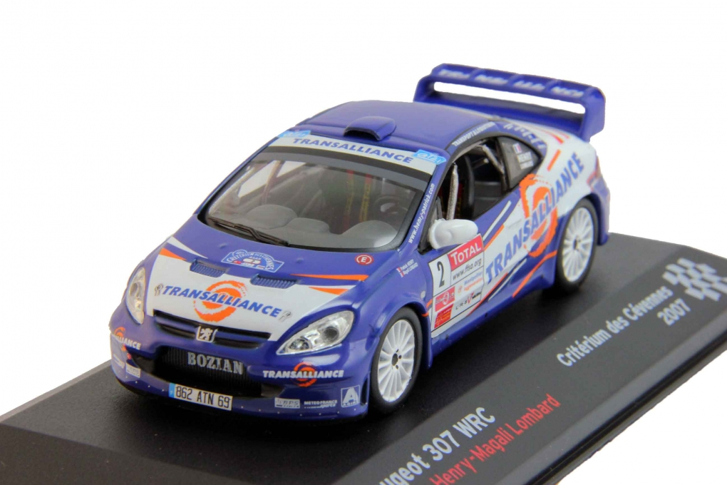 PEUGEOT 307 WRC #2 Patrick Henry - Magali Lombard Criterium des Cevennes (2007), blue / white