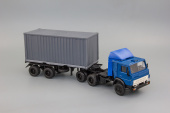 Камский грузовик 54112 контейнеровоз синий/серый контейнер