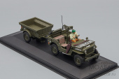 JEEP Willys 1/4 Ton Military vehicle with trailer