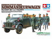 Сборная модель Штабная машина Steyr Type 1500A Kommanderwagen с 7 фигурами,