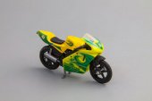 Игрушка спортивный мотоцикл №2, жёлтый, 9 см, 1:24