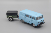 УАЗ-39099  с прицепом "8109-тент", голубой