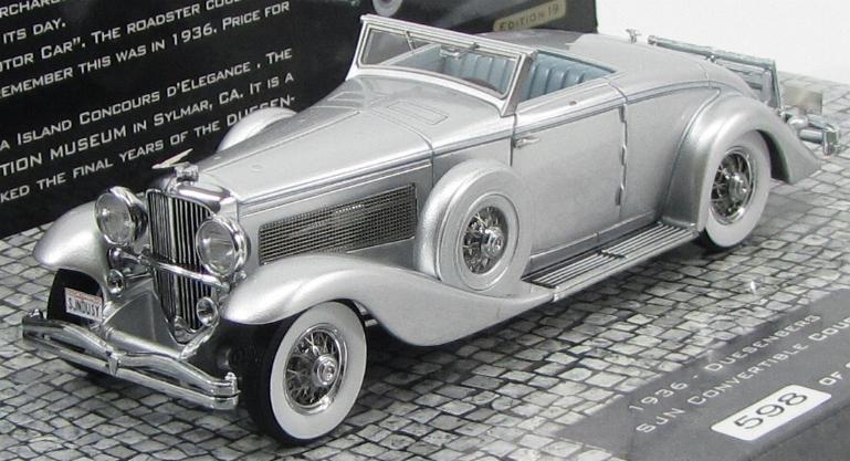 Duesenberg Sjn Convertible Coupe 1936 Silver