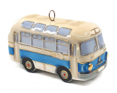 Елочная игрушка Автобус ЛАЗ с голубой полосой