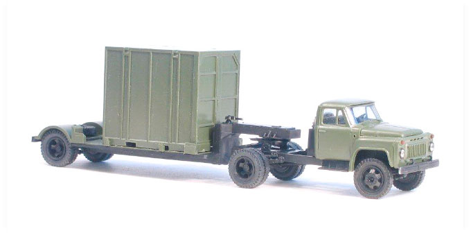 Горький 52-06 седельный тягач + 5Т. контейнеровоз (хаки)