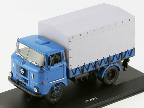IFA В50 Л Бортовой грузовик синий с серым тентом (г. Ленинград) 1983