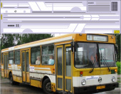 Декаль Полосы для Ликинский автобус 5256 (белый)