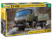 Сборная модель Российский армейский двухосный грузовик Камский грузовик 4350 Мустанг