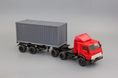 Камский грузовик 54112 контейнеровоз красный/серый контейнер