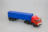 Камский грузовик 5410  п/п тент (каб красная, тент синий)с пластм. cпойлером