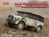 Horch 108 Typ 40 с поднятым тентом, Германский армейский автомобиль ІІ МВ