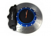  Brake Disc Clock (black caliper/blue anodize centre)